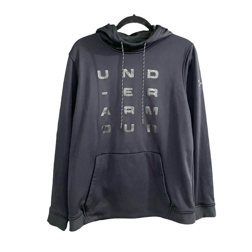 UNDER ARMOUR Armour Fleece Tempo Hooded Pullover Sweatshirt Black L